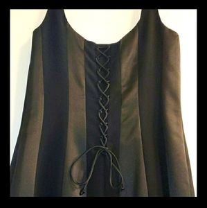 Donna Morgan Black Lace up Dress 8 NWT